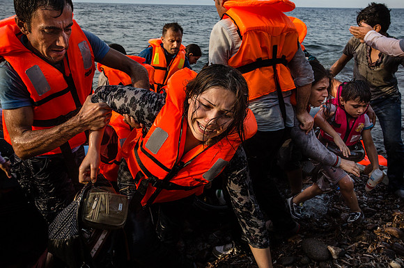 Lesbos vluchtelingen